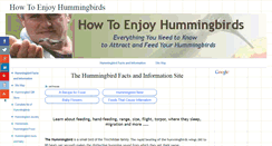 Desktop Screenshot of howtoenjoyhummingbirds.com