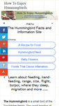 Mobile Screenshot of howtoenjoyhummingbirds.com